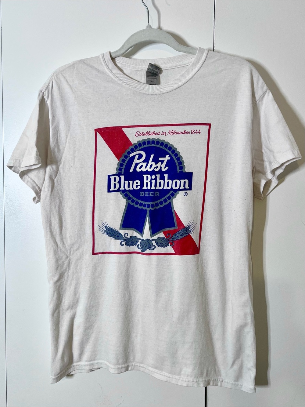 PBR Pabst Blue Ribbon Logo T-Shirt Size M